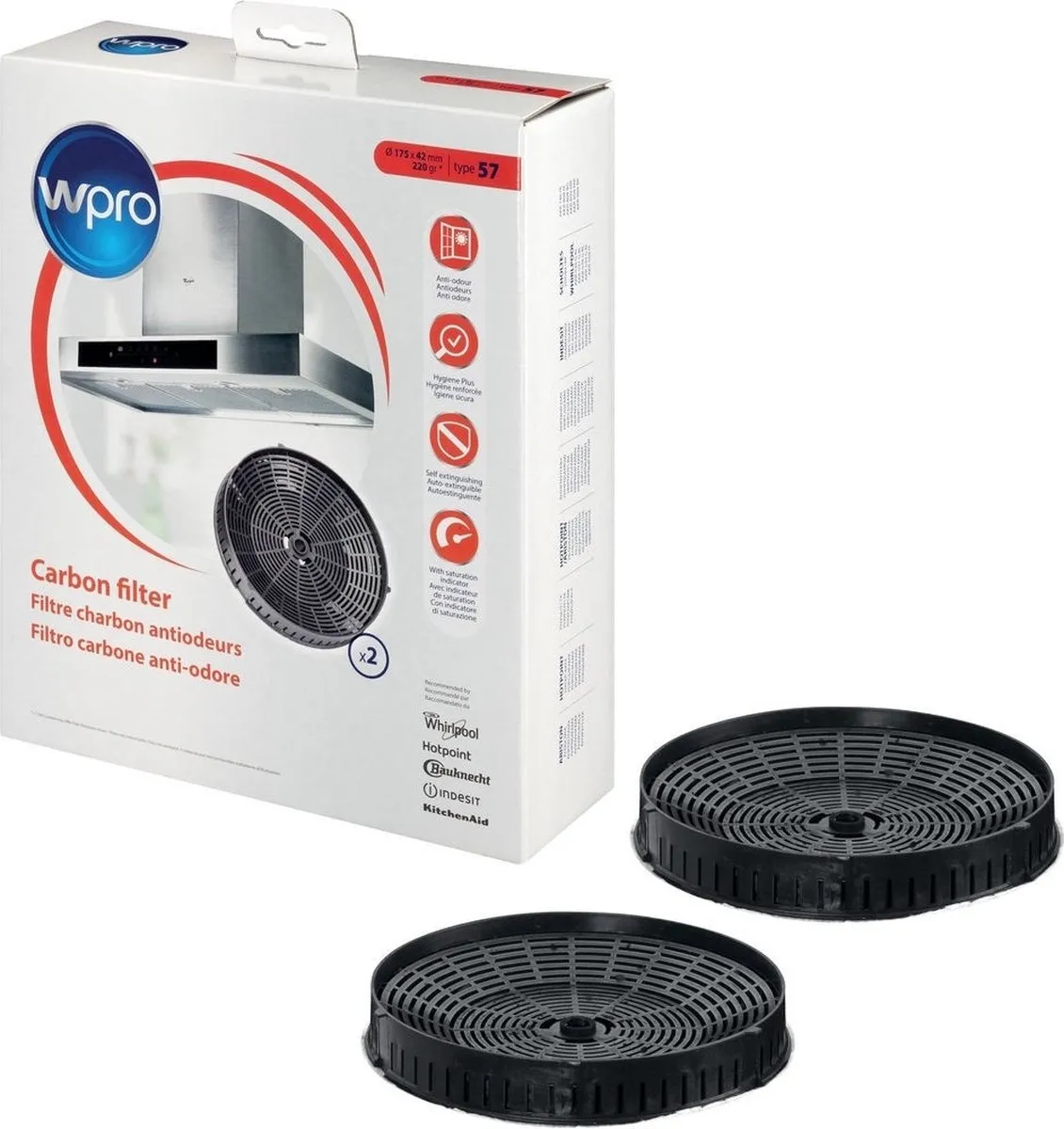 Whirlpool Bauknecht Koolstoffilter 484000008824