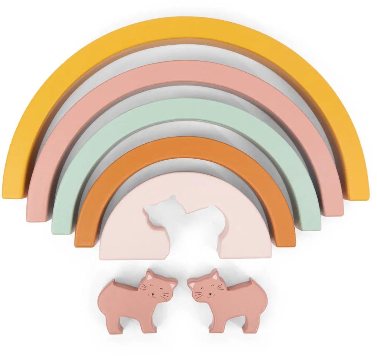 Trixie Houten Stapelregenboog Mrs. Cat 36-312 - Stapelspel
