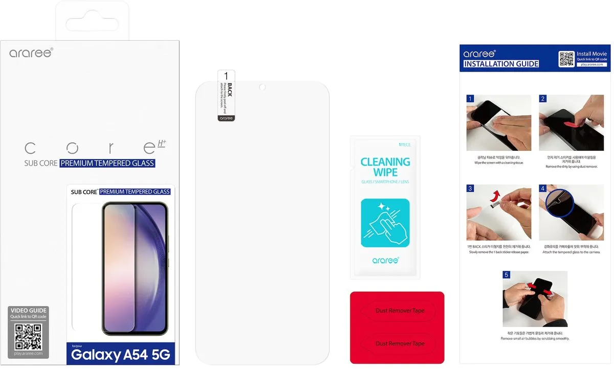 Samsung By Araree Core Full Cover Tempered Glass Galaxy A54 5G