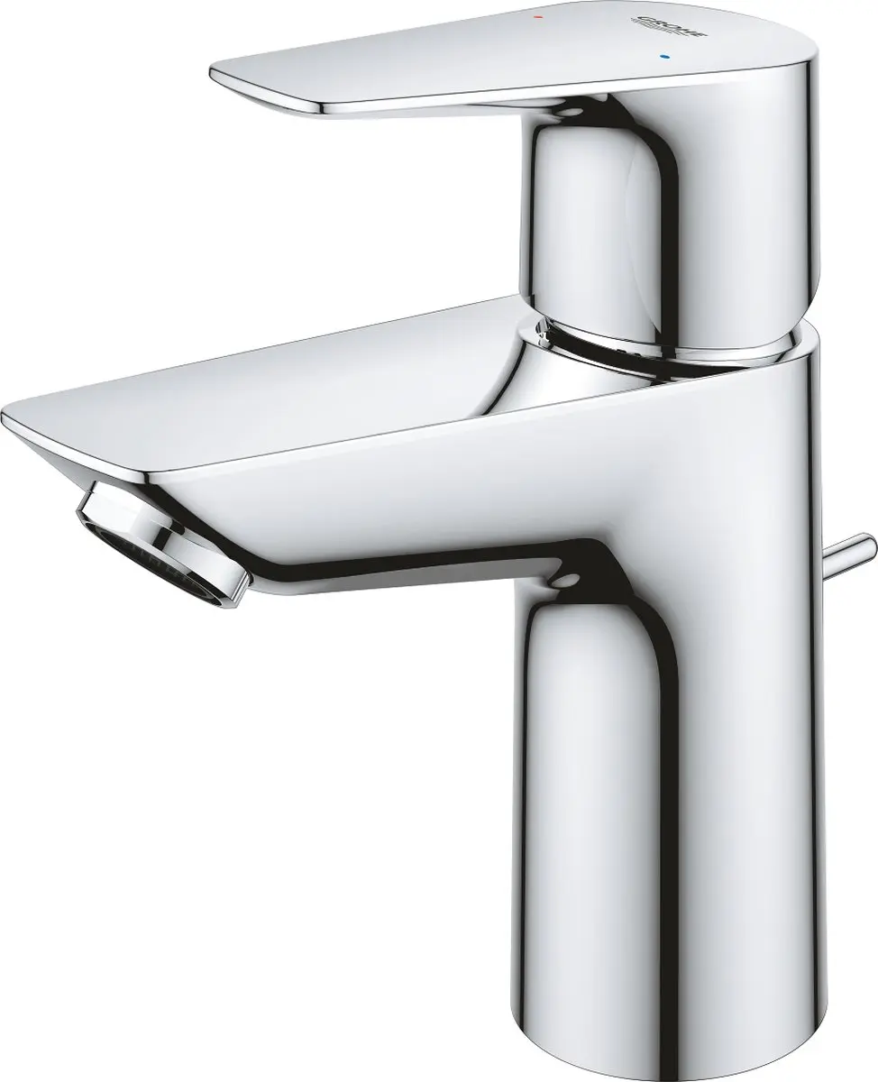Grohe BauEdge wastafelkraan, DN 15, maat S, met afvoerset, debiet 5,7 l/min