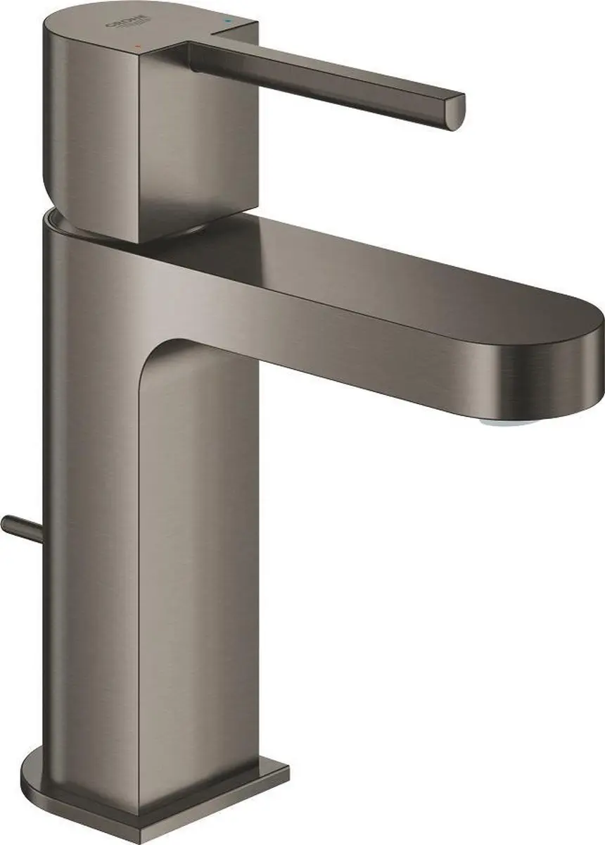 GROHE Plus Waterbesparende Wastafelmengkraan - maat s - incl. pop-up waste - hard graphite geborsteld - 32612AL3