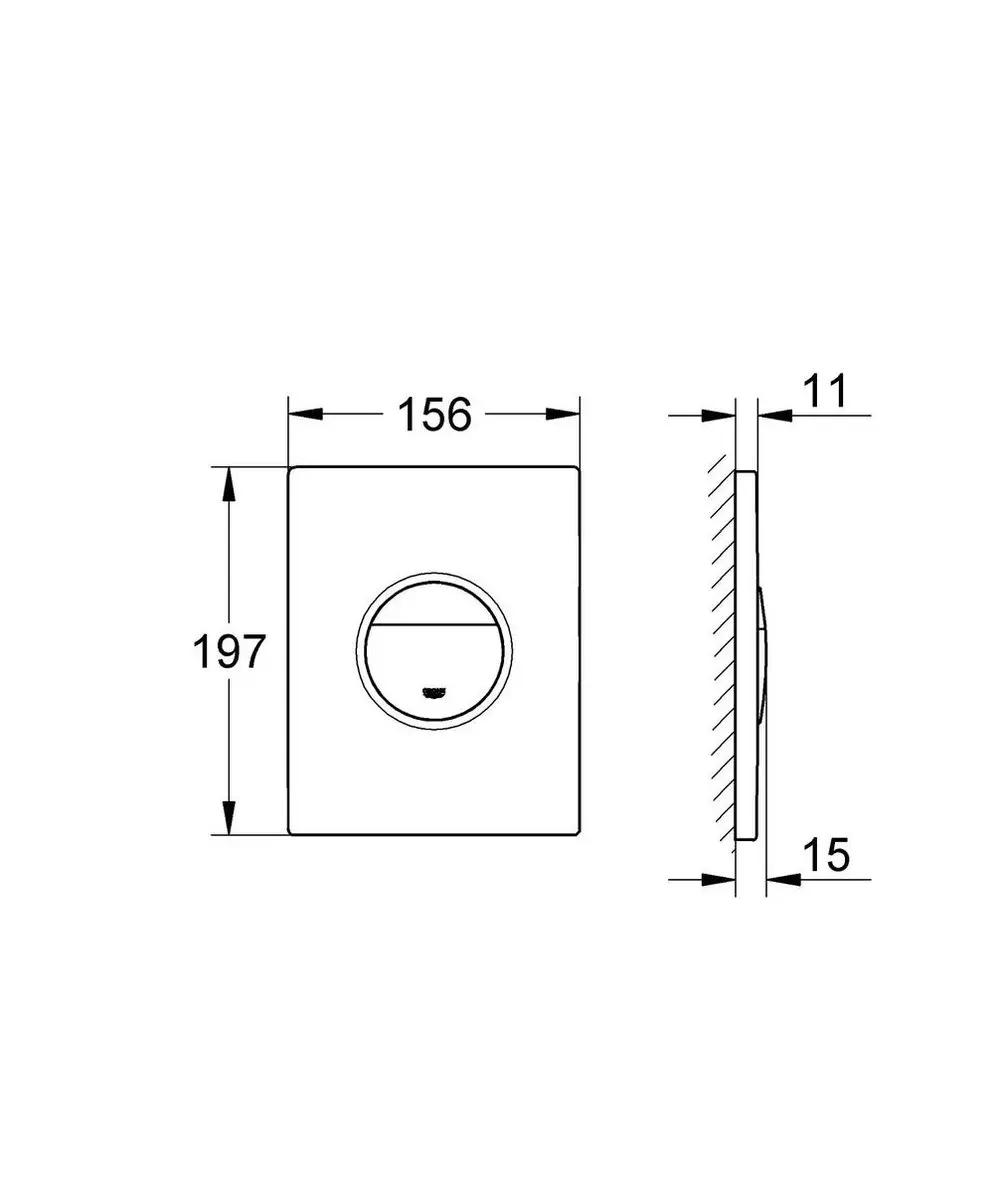 Grohe Nova Cosmopolitan WC Bedieningsplaat - Chroom - afbeelding 6 van 6