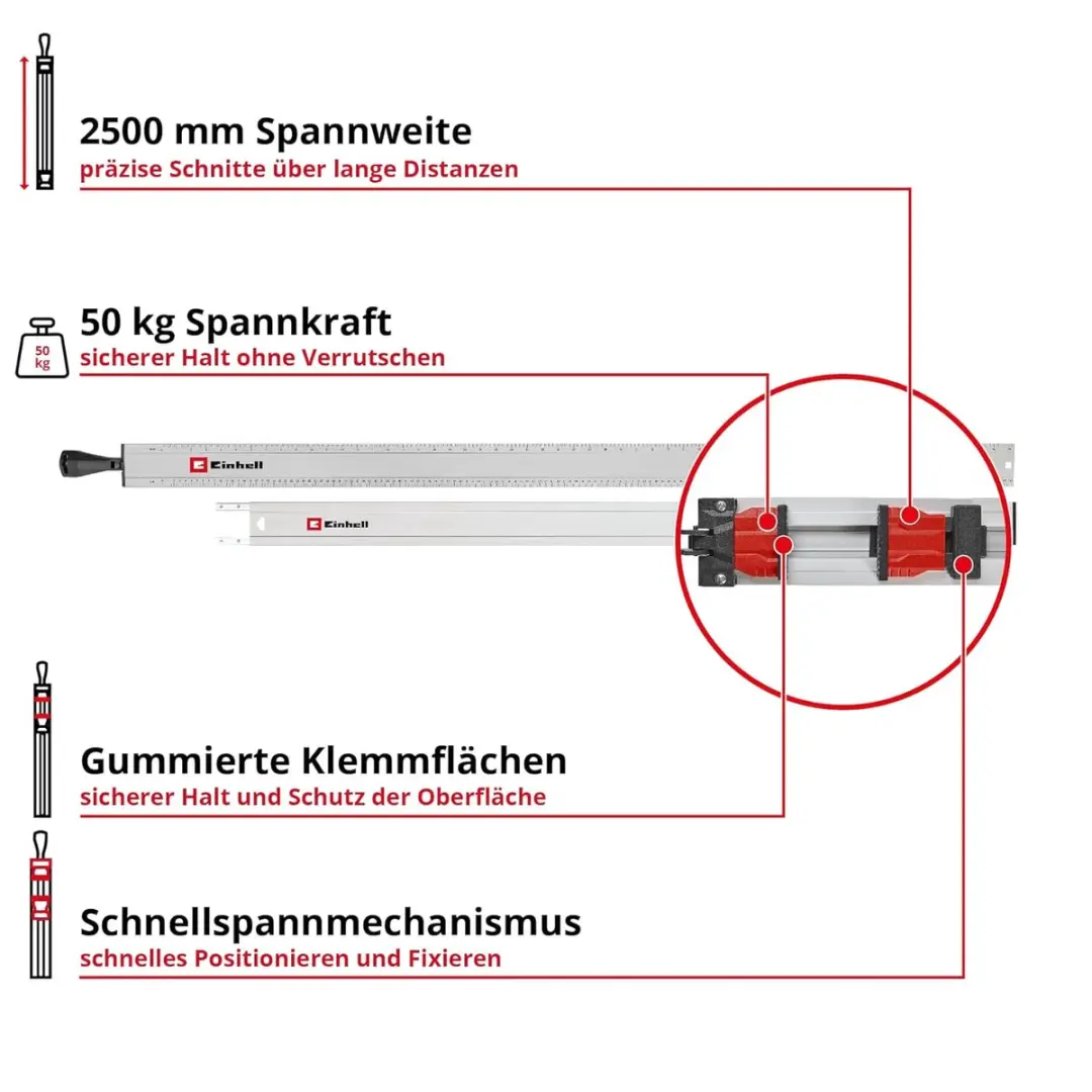 Einhell Universele Zaaggeleiderail 2-delig - afbeelding 6 van 6