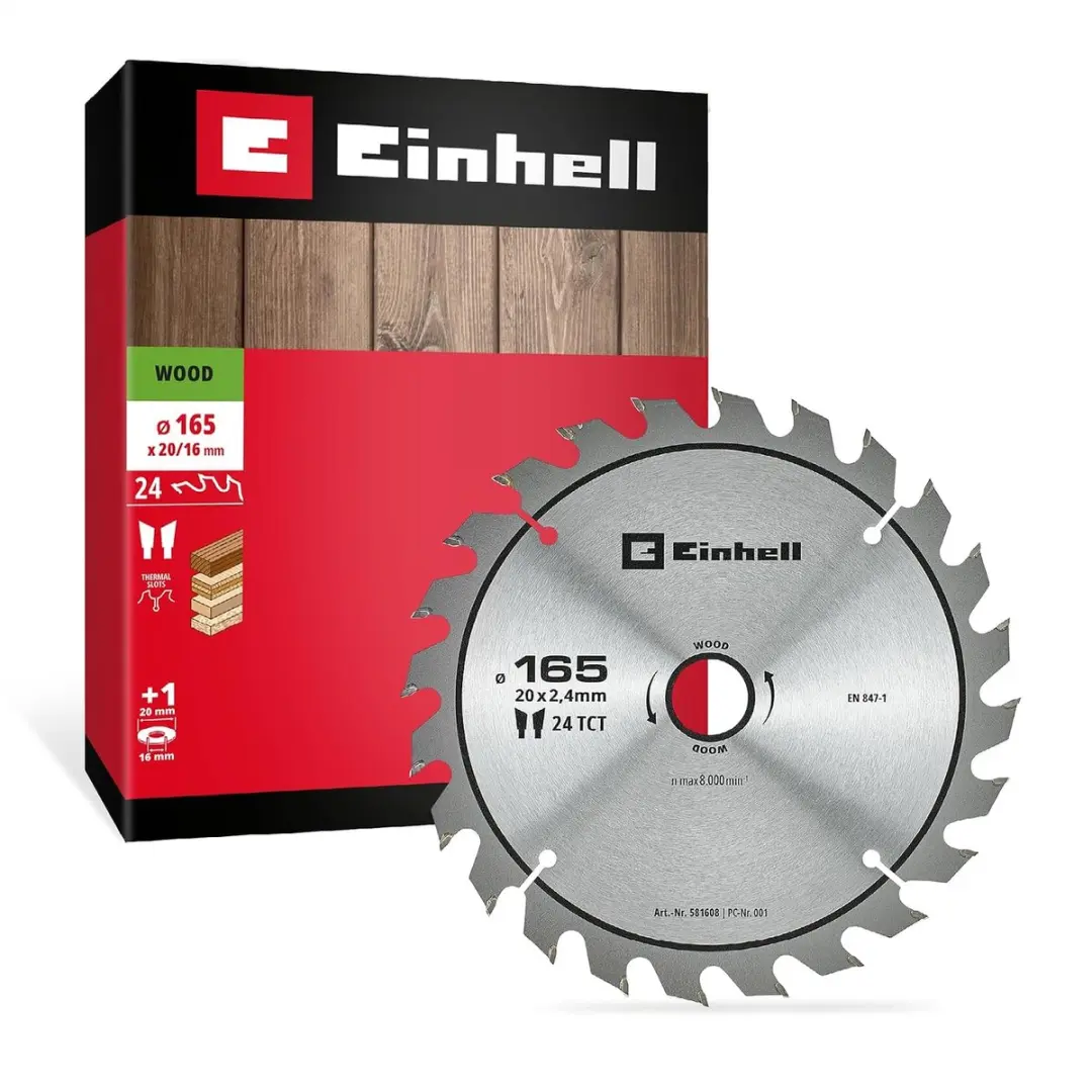 Einhell cirkelzaagblad, hout, Ø 165 x 20 mm, 24 tanden
