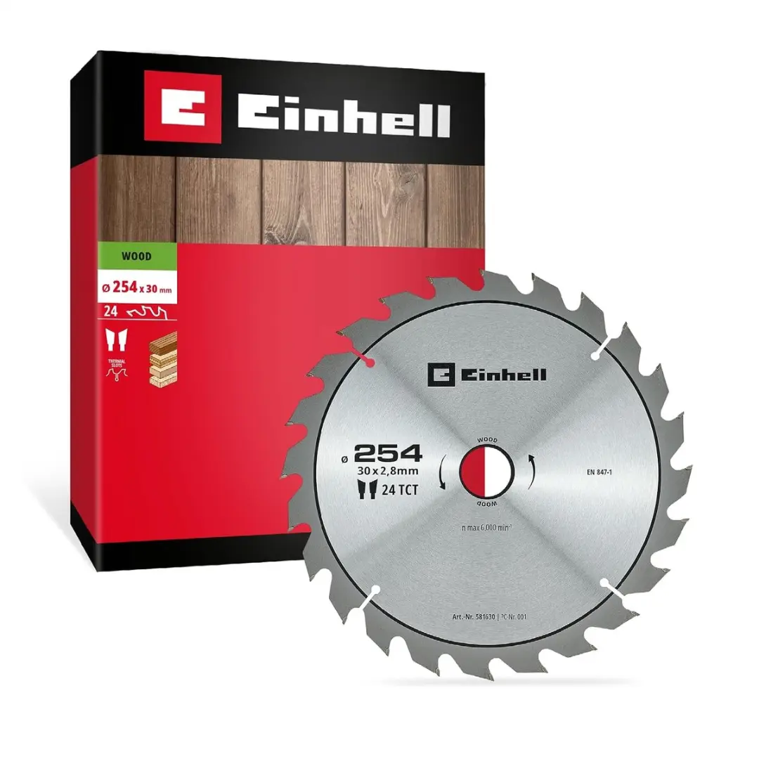 Einhell cirkelzaagblad, hout, Ø 254 x 30 mm, 24 tanden