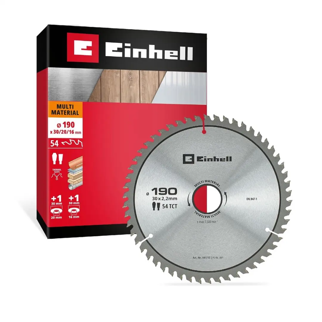 Einhell cirkelzaagblad, multi-materiaal, Ø 190 x 30 mm, 54 tanden