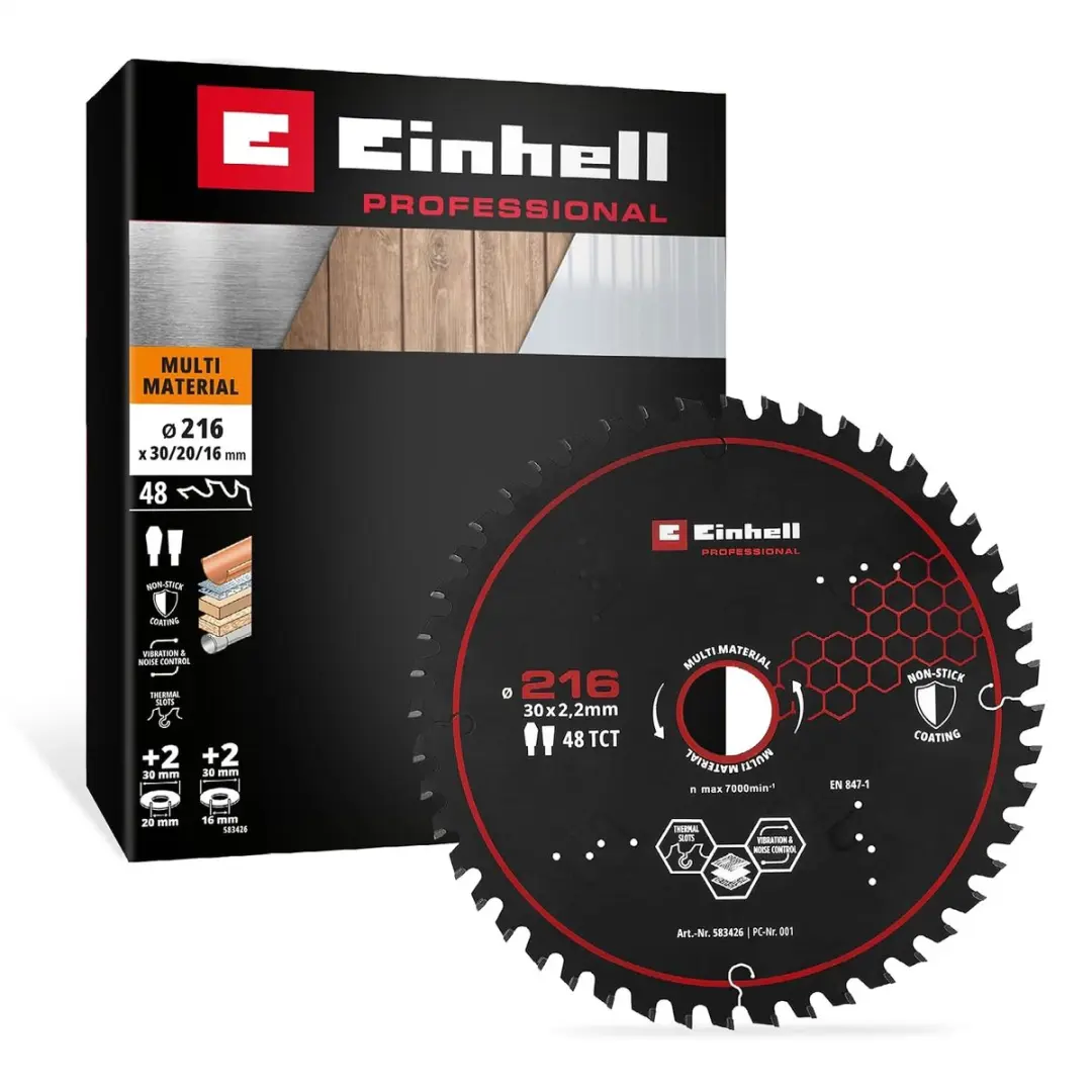 Einhell Professional cirkelzaagblad, multi-materiaal, Ø 216 x 30 mm, 48 tanden