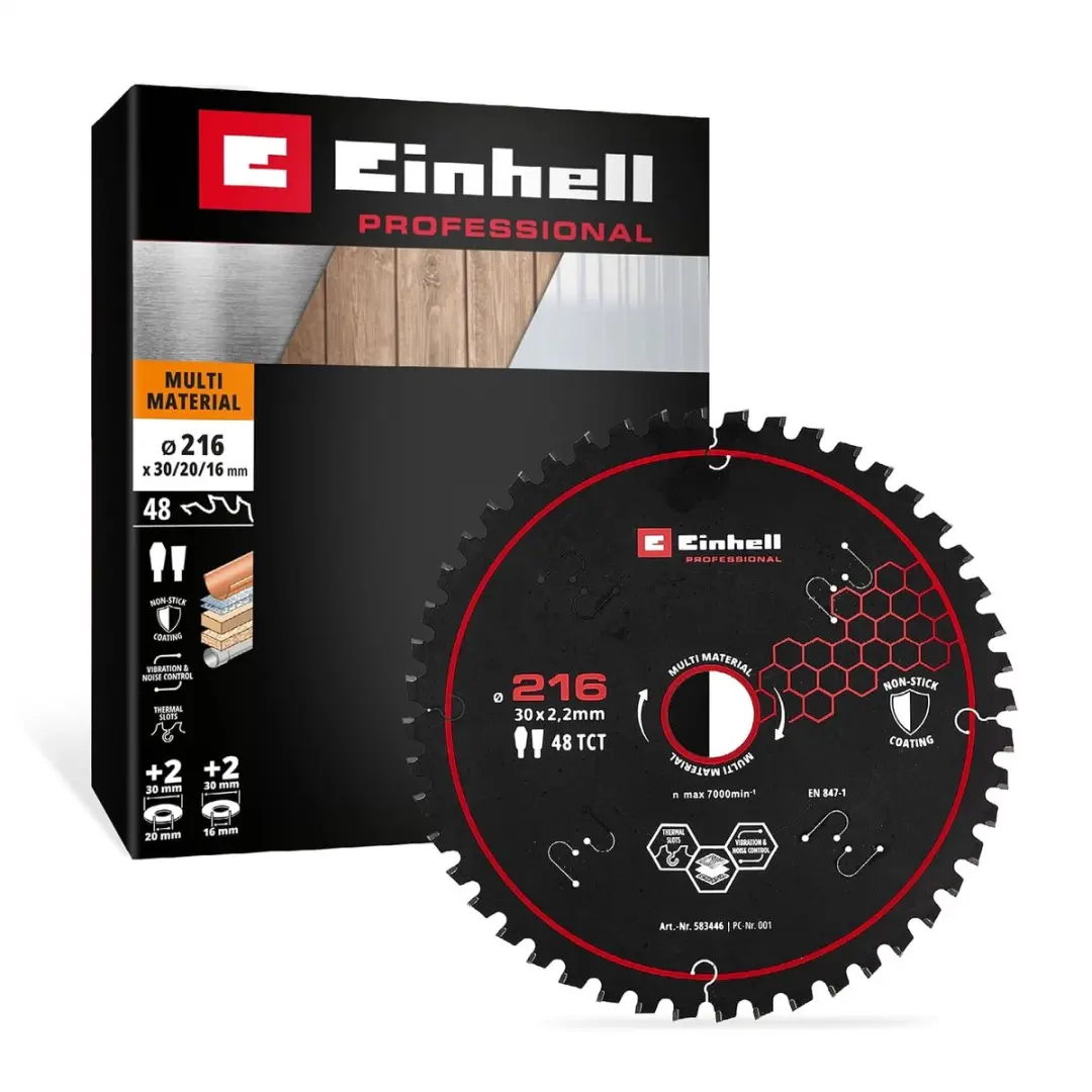 Einhell Professional cirkelzaagblad, multi-materiaal, Ø 216 x 30 mm, 48 tanden - afbeelding 2 van 2