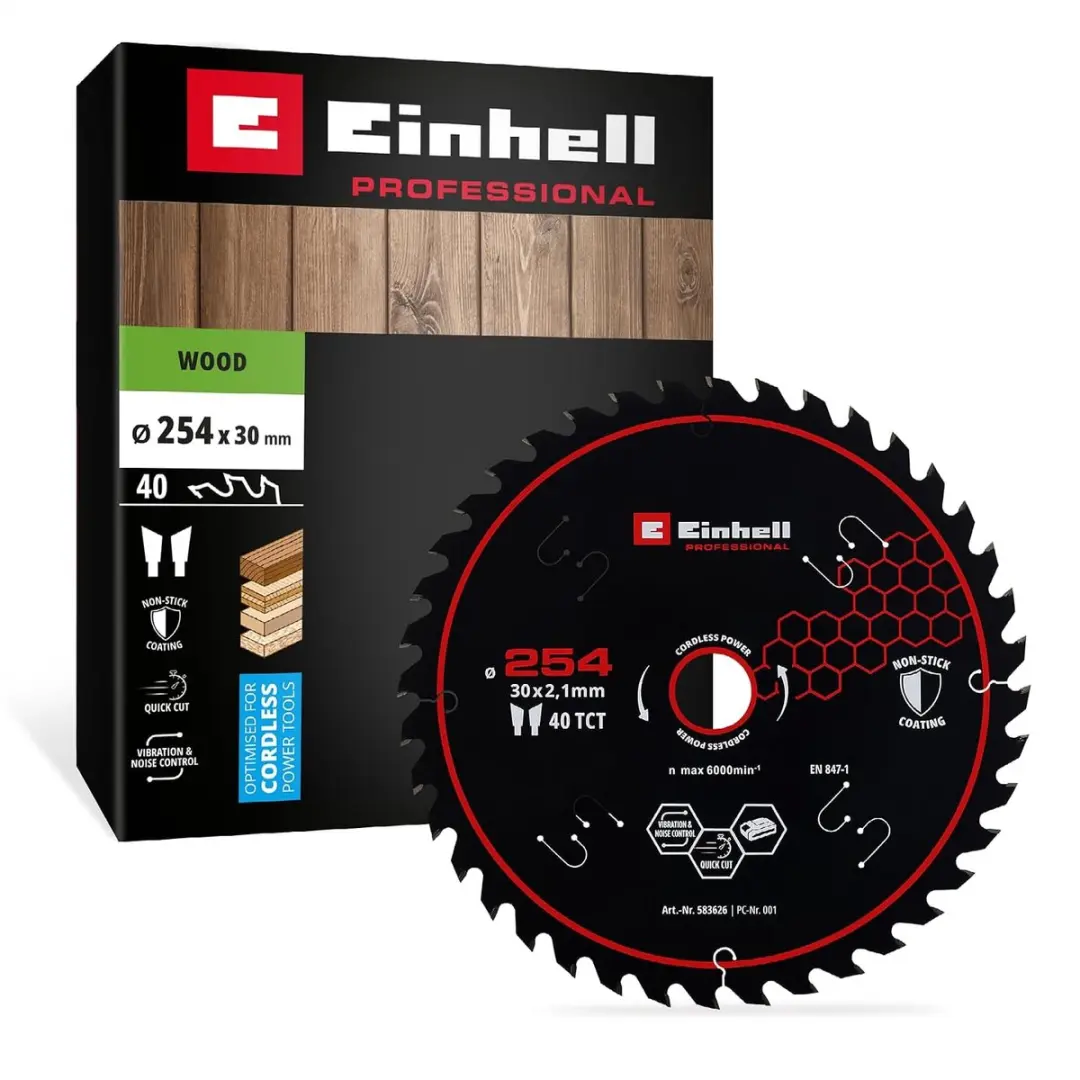 Einhell Professional cirkelzaagblad, hout, Ø 254 x 30 mm, 40 tanden