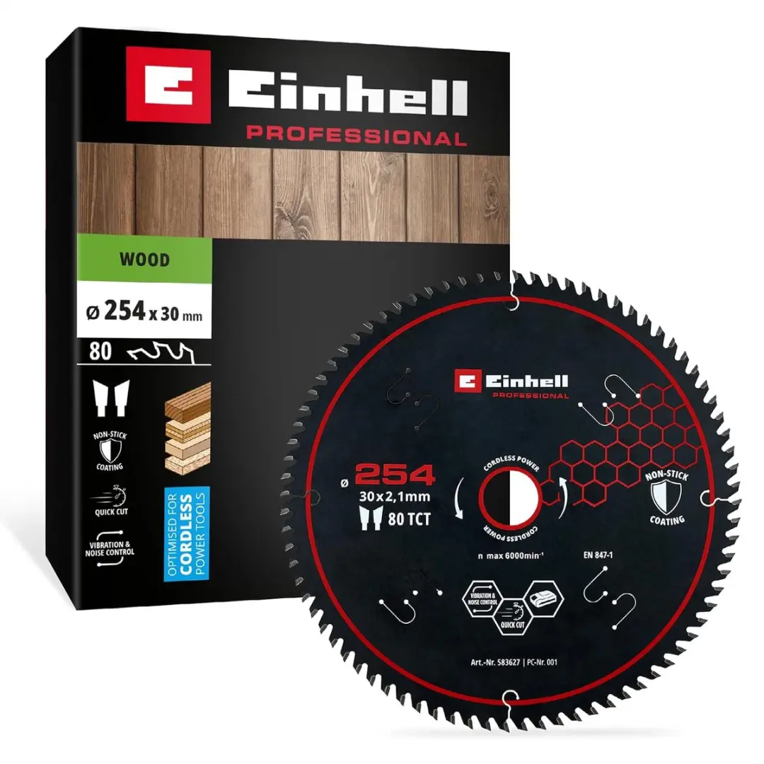 Einhell Professional cirkelzaagblad, hout, Ø 254 x 30 mm, 80 tanden