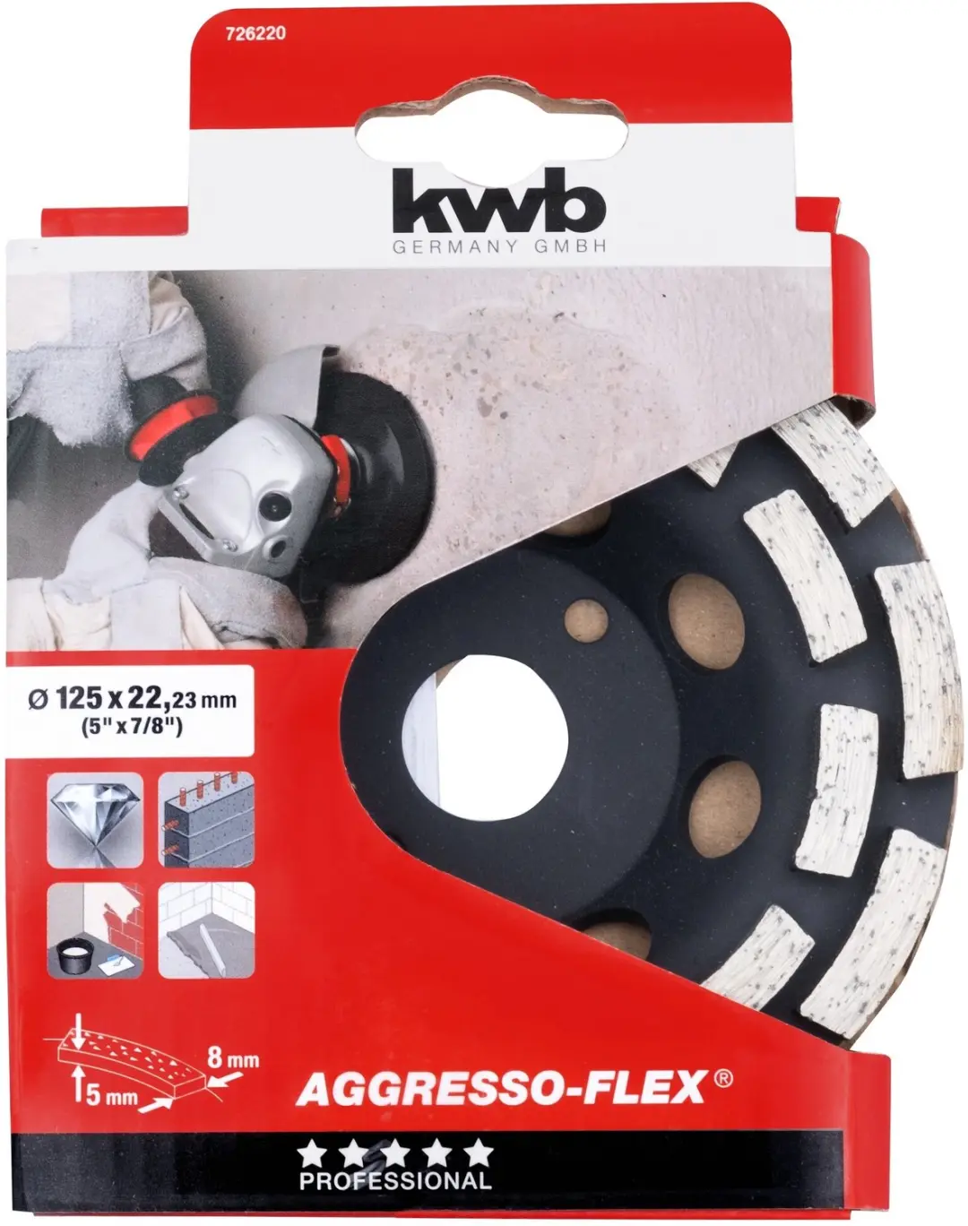KWB Diamant Zaagblad 125mm 2-Rijen - afbeelding 2 van 2
