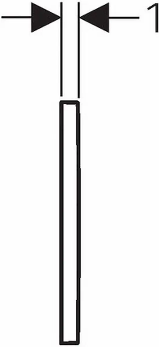 Geberit Omega20 Bedieningsplaat - 2-toets Dualflush - Wit/Chroom - afbeelding 4 van 5