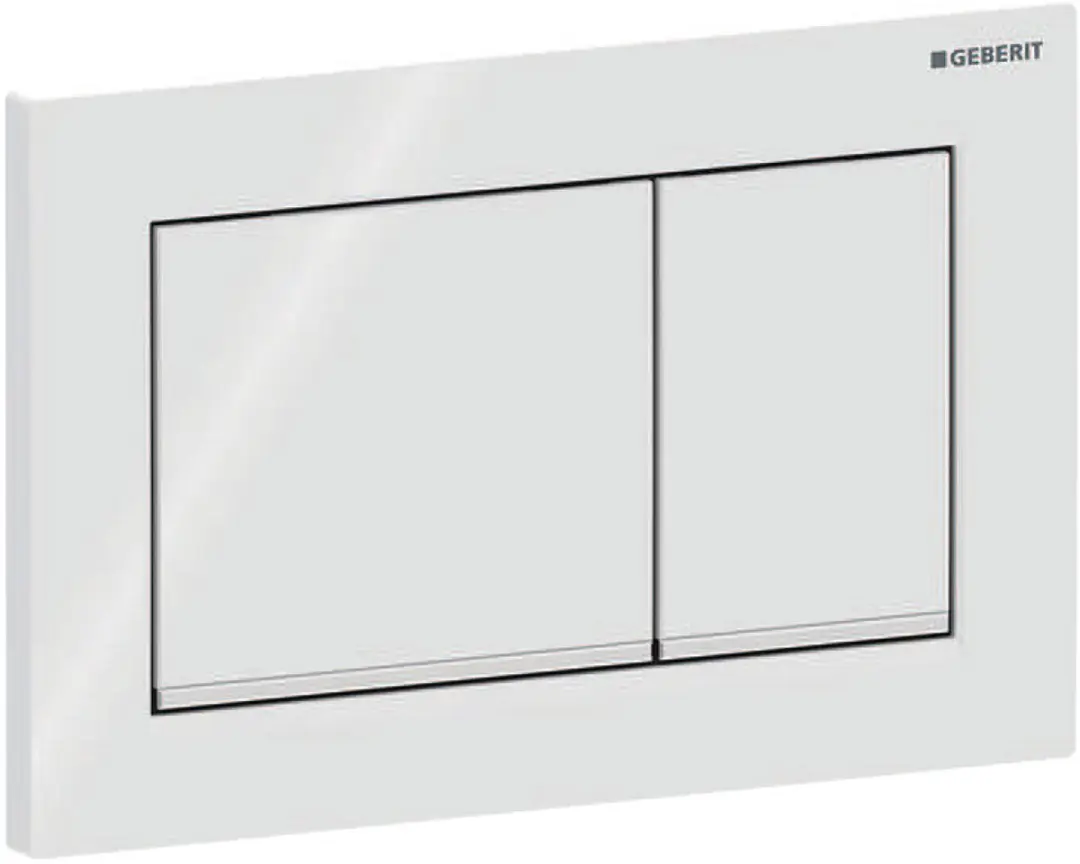 Geberit Omega20 Bedieningsplaat - 2-toets Dualflush - Wit/Chroom - afbeelding 5 van 5