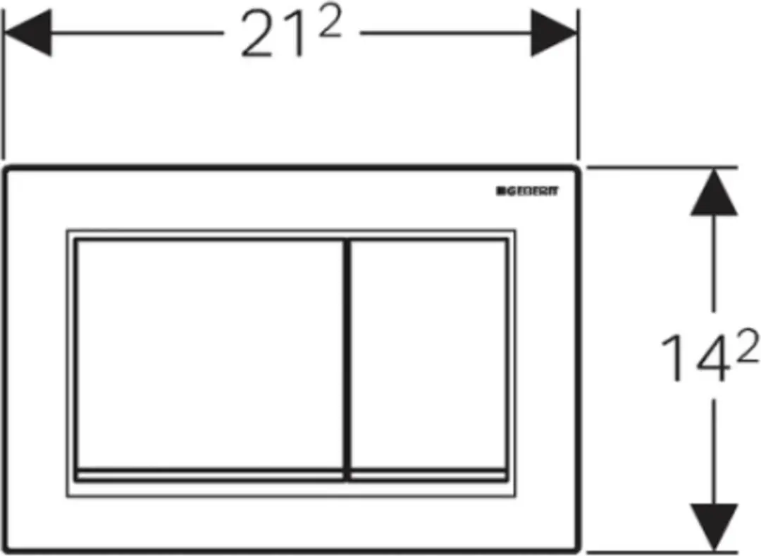 Geberit Omega20 Bedieningsplaat - 2-toets Dualflush - Wit/Chroom - afbeelding 2 van 5