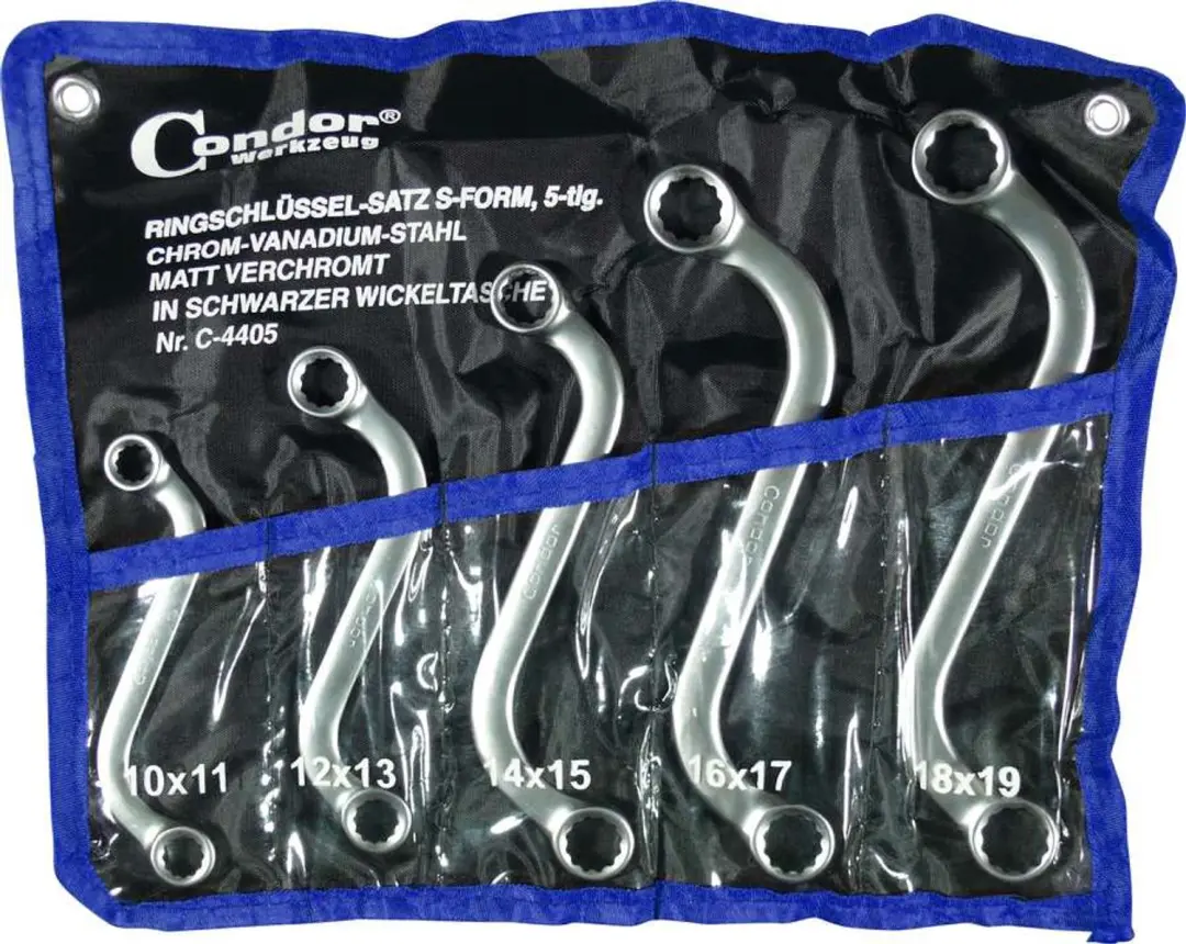 Condor S-sleutelset 10-19 mm, 5 stuks