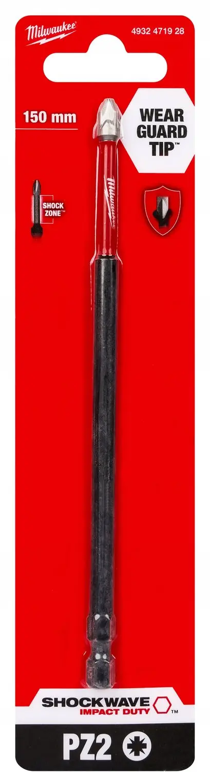 Milwaukee Shockwave PZ2 Bit 150mm - 1 Stuk - afbeelding 3 van 5