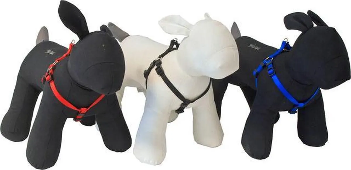 Beeztees Nylon BH-tuig voor hond - Zwart - 10mm x 35-45cm
