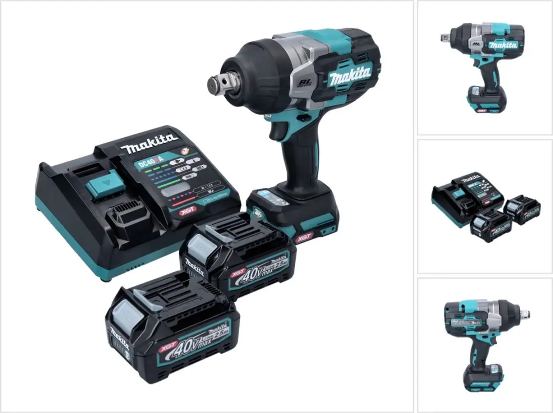 Makita TW 001 GD201 Accu-slagmoersleutel 40 V max. 1800 Nm Borstelloos XGT + 2x