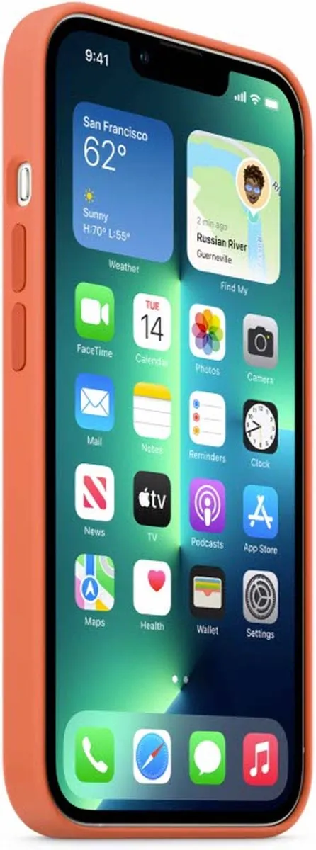 Apple Siliconen Hoesje MagSafe iPhone 13 Pro Max MN6D3ZM/A - Oranje - afbeelding 3 van 3