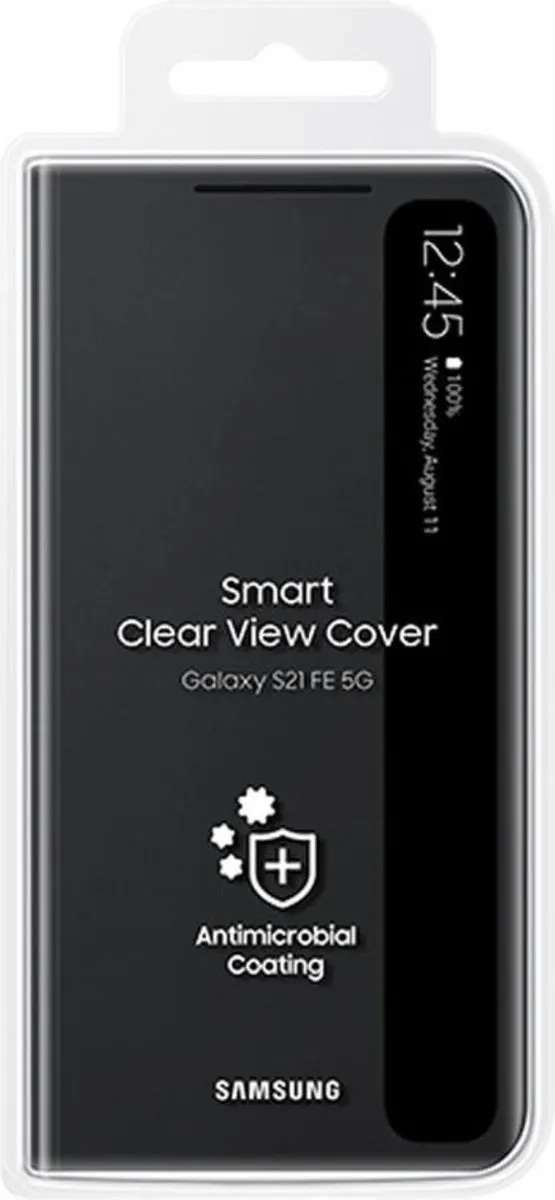 Samsung Clear View Cover EF-ZG990CBEGEE - Galaxy S21 FE - Zwart - afbeelding 6 van 6