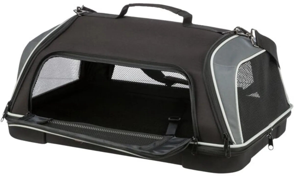 Trixie Hondentas Vliegtuigtas Boarding - 55x40x23cm - Zwart/Grijs - afbeelding 6 van 6