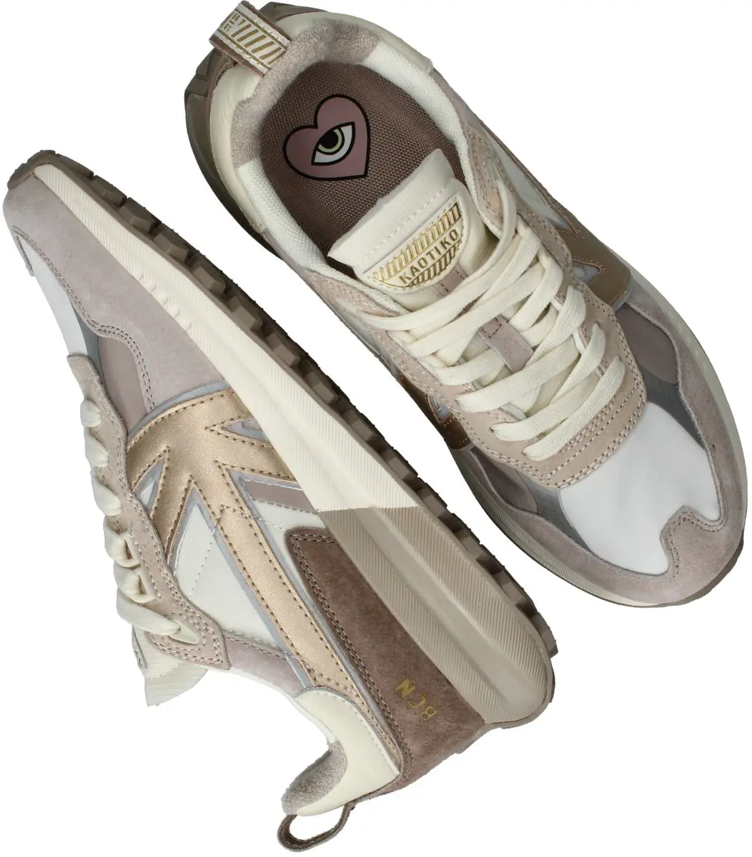 Kaotiko Detroit Dames Sneakers - Wit - Maat 42 - afbeelding 4 van 6