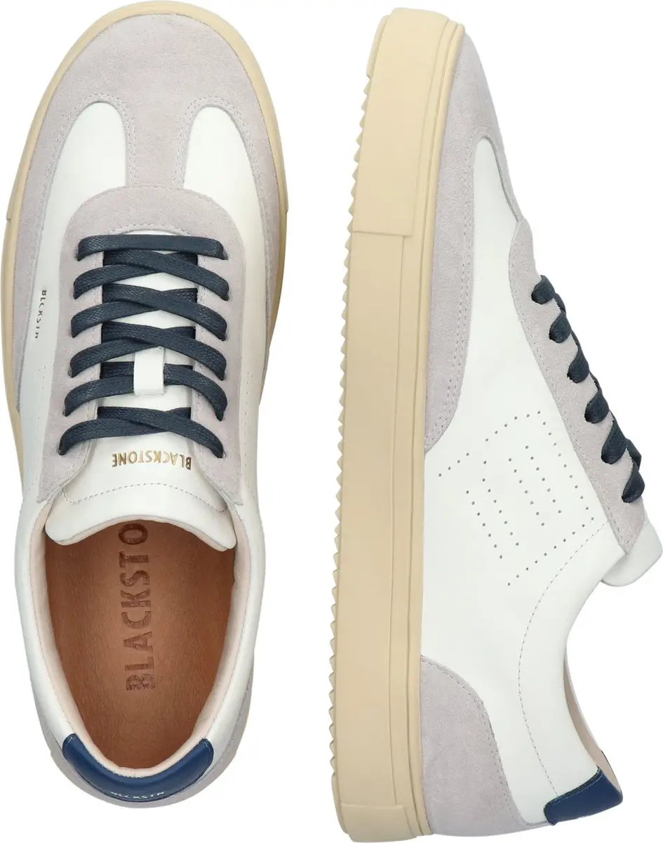 Blackstone Slate Harper Perf DG518 Witte Blauwe Sneakers - afbeelding 6 van 6