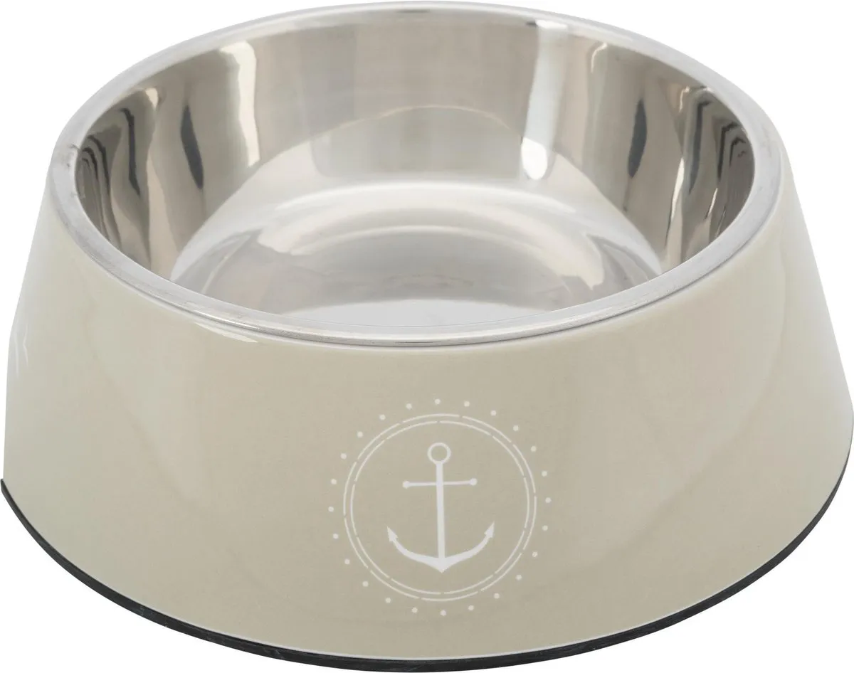 Trixie Nordic Voer/Waterbak Melamine - 14cm - Beige