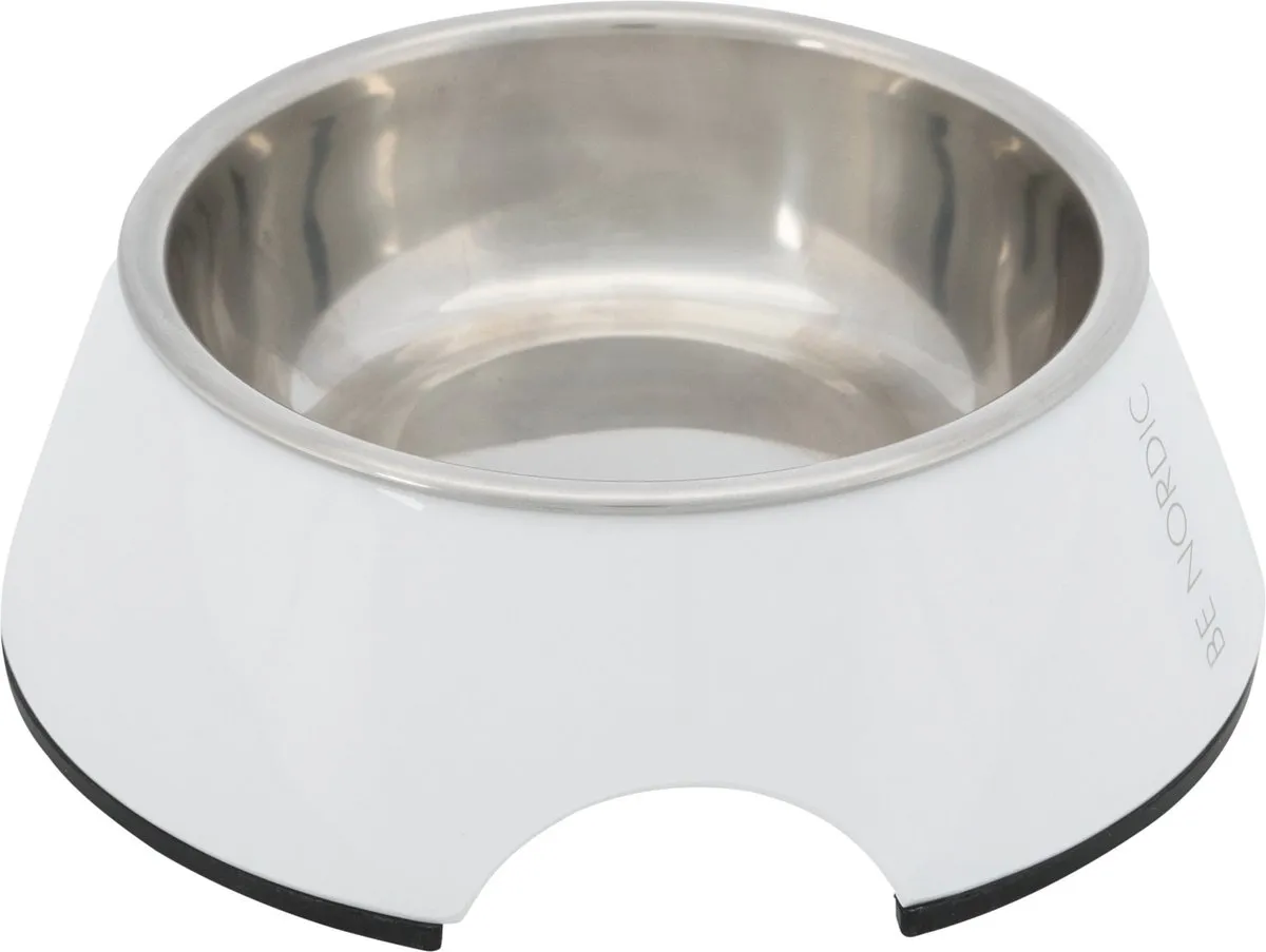 Trixie Nordic Voer/Waterbak Melamine - 14cm - Beige