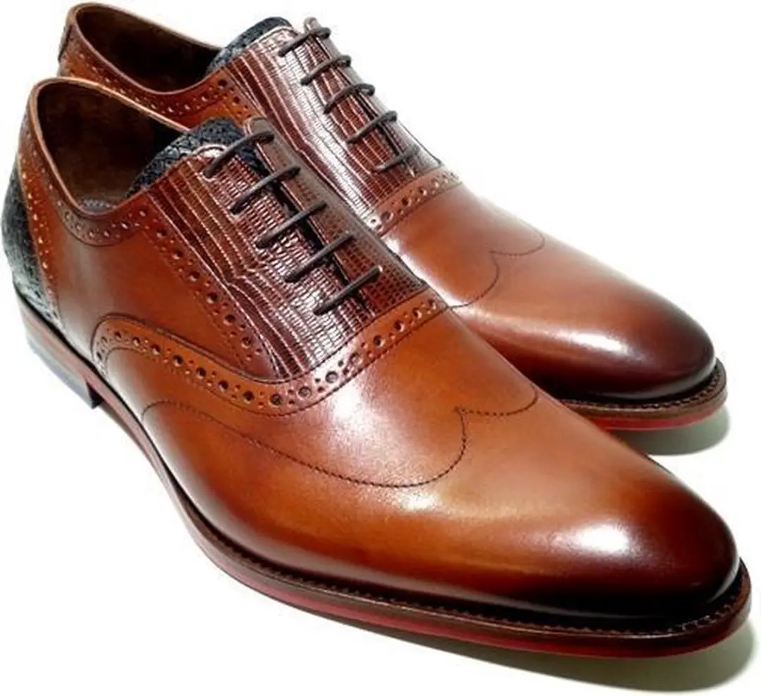 Floris van Bommel Veterschoenen Cognac - Maat 45 - afbeelding 2 van 6