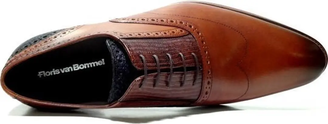 Floris van Bommel Veterschoenen Cognac - Maat 45 - afbeelding 3 van 6
