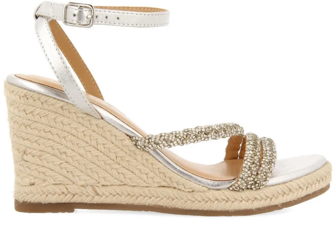 Gioseppo Menfi Esparto Sleehak Sandalen Zilver EU 39 Vrouw