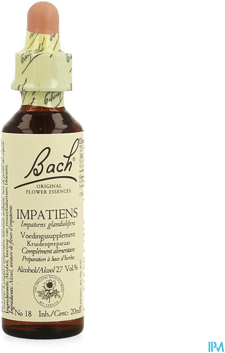 Bach Bloesem Impatiens 3422 20ml - afbeelding 2 van 4