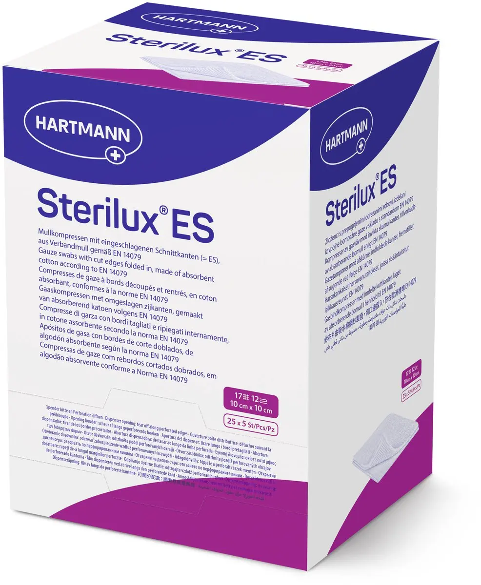 Hartmann Sterilux ES Steriel Gaaskompres 8-laags 7,5x7,5cm