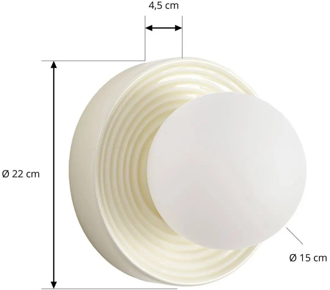 Lindby Harriet Wandlamp - Beige/Wit - afbeelding 6 van 6