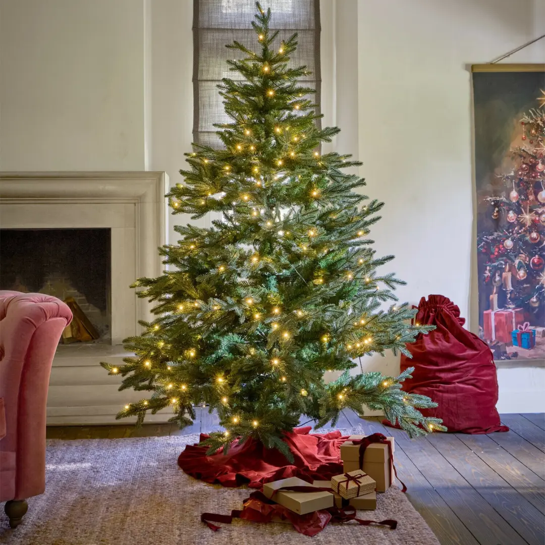Loberon Kerstboomkleed Marvielle - 90cm - Bordeaux - afbeelding 5 van 5