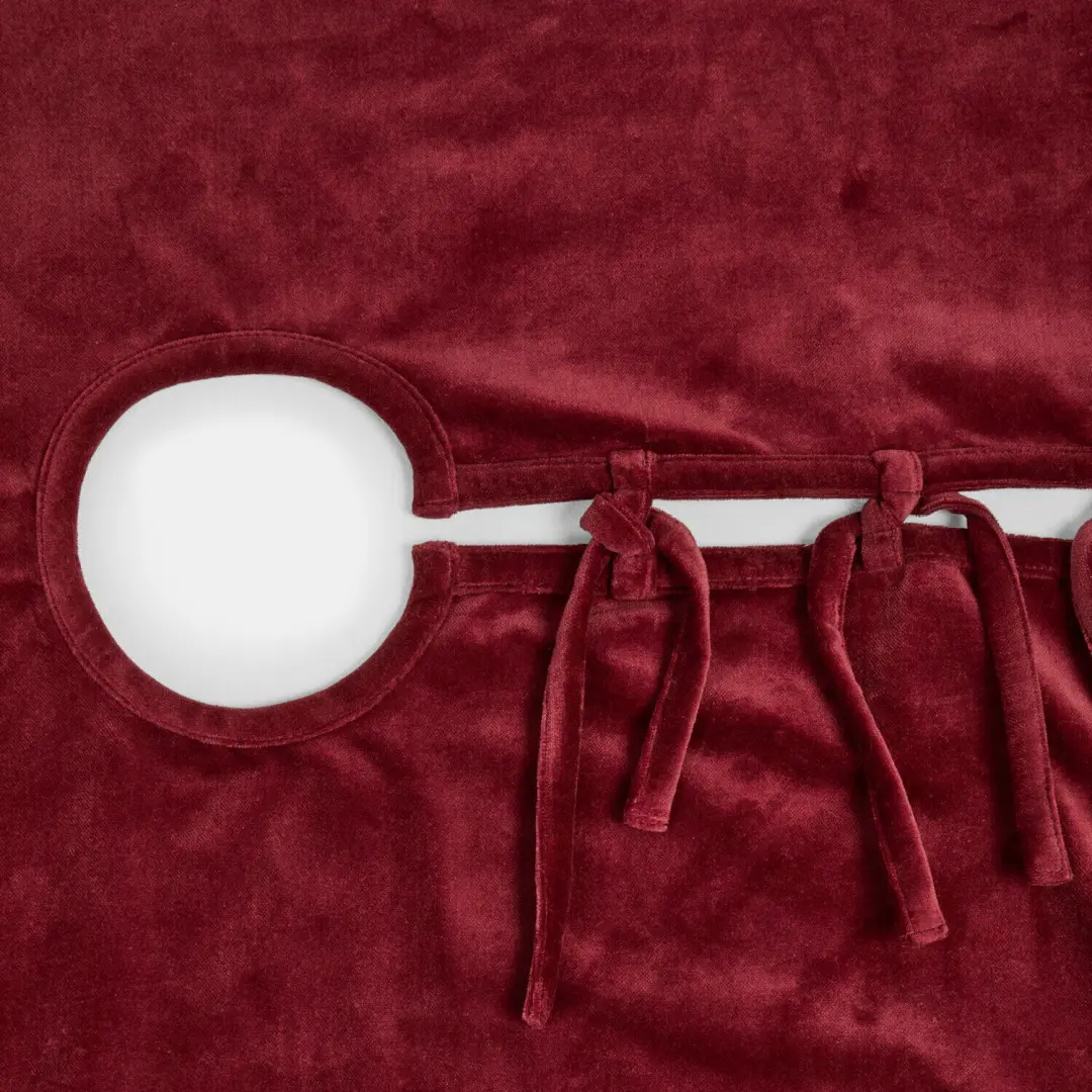 Loberon Kerstboomkleed Marvielle - 90cm - Bordeaux - afbeelding 4 van 5