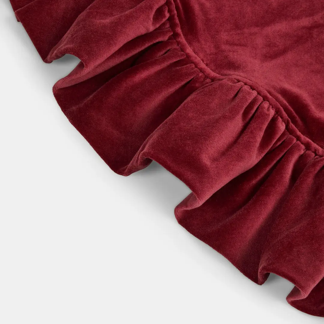 Loberon Kerstboomkleed Marvielle - 90cm - Bordeaux - afbeelding 2 van 5
