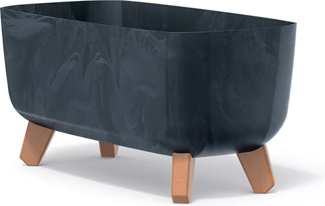 Bloembak Rechthoek Gracia Case Effect 39x19x19cm ANTRACIET Prosperplast