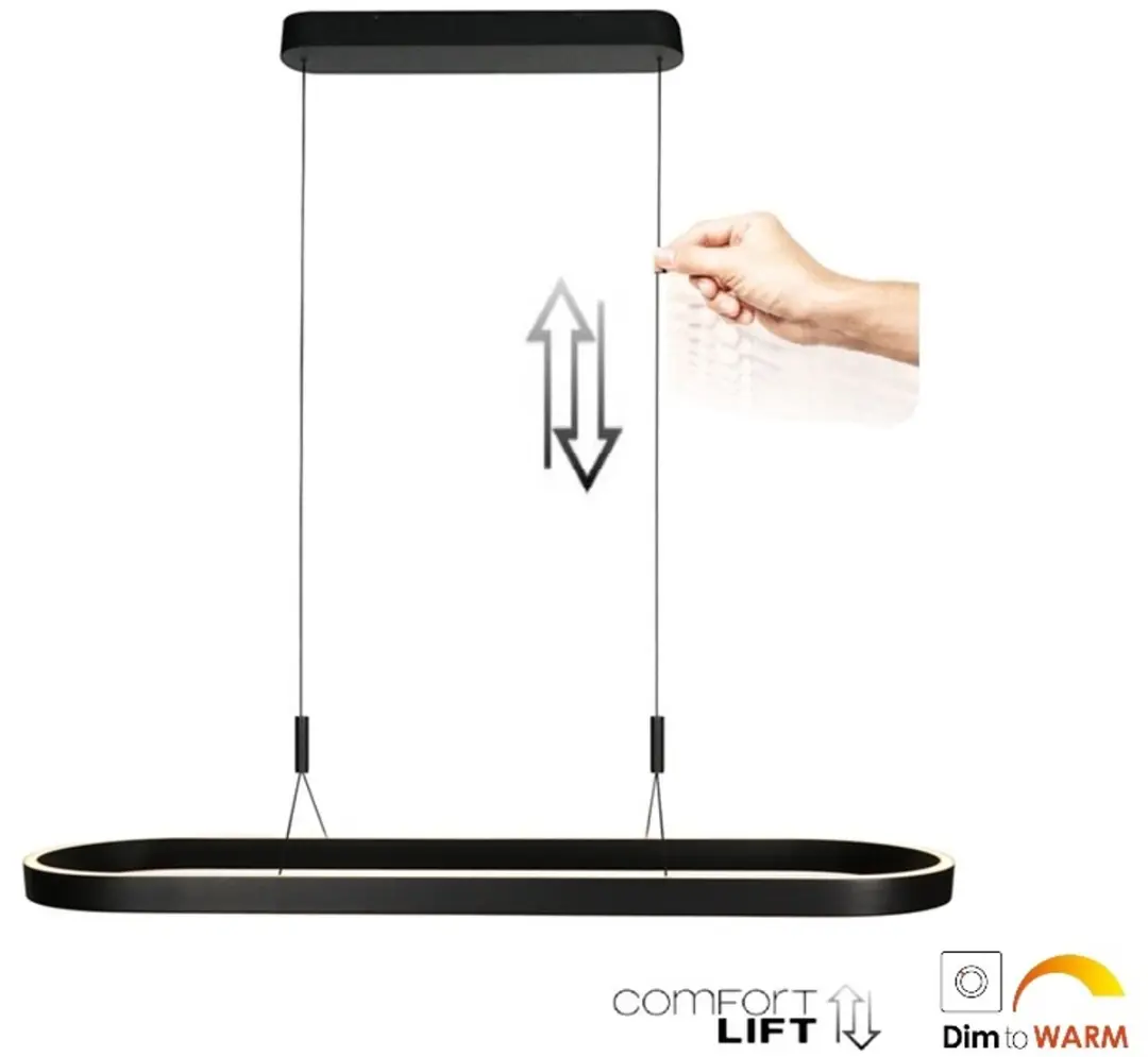 Steinhauer Mykty 4205ZW Ovale Hanglamp - Zwart - afbeelding 2 van 6