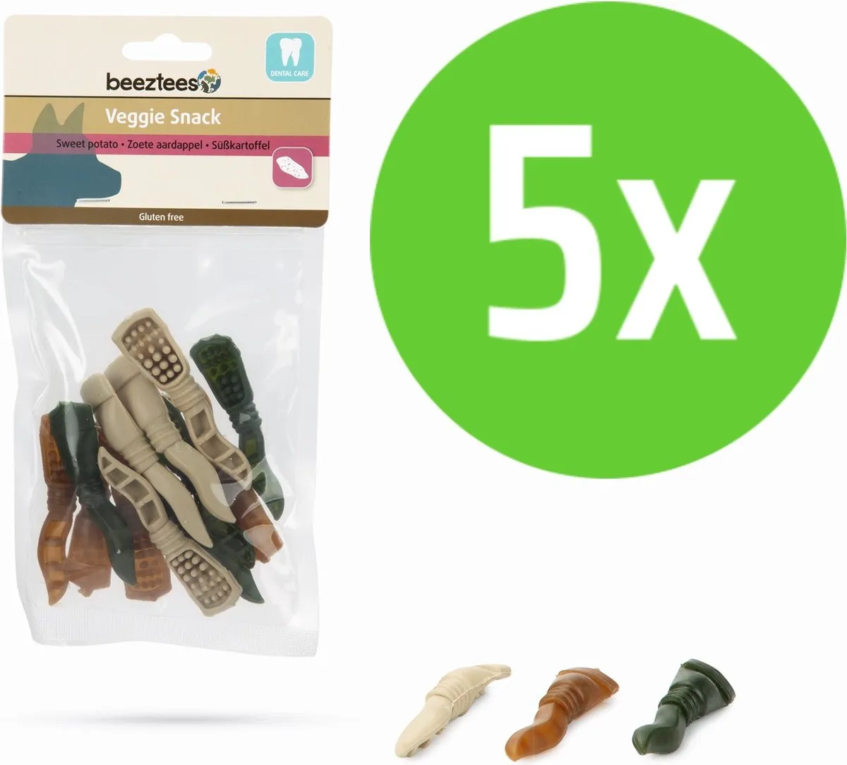 Beeztees Veggie Tandpasta Mix Hondensnacks