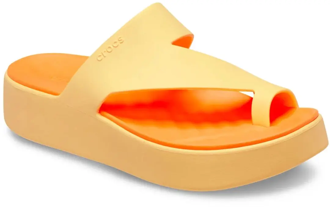 Crocs Getaway Platform Toe Loop Slippers Geel,Oranje EU 42-43 Vrouw