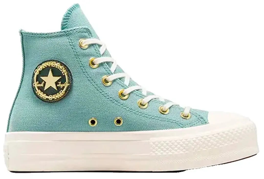 Converse Chuck Taylor All Star Lift Platform Gold Schoenen Blauw EU 42 Kinderen