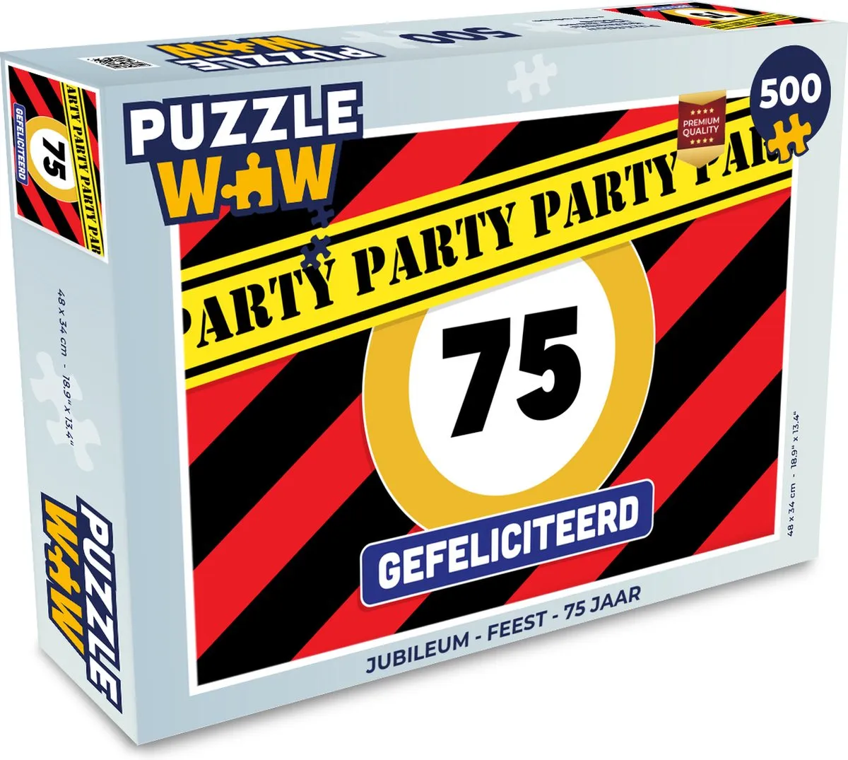 PuzzleWow Jubileum Legpuzzel 500 Stuks - Multicolor