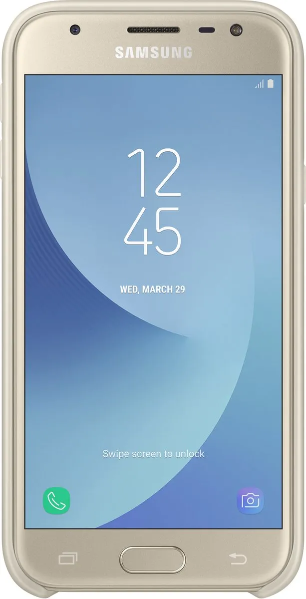 Samsung Galaxy J3 2017 Dual Layer Hoes - Goud
