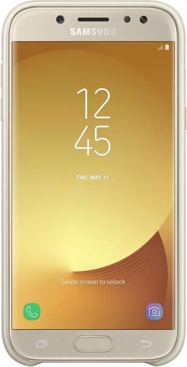 Samsung Galaxy J3 2017 Dual Layer Hoes - Goud
