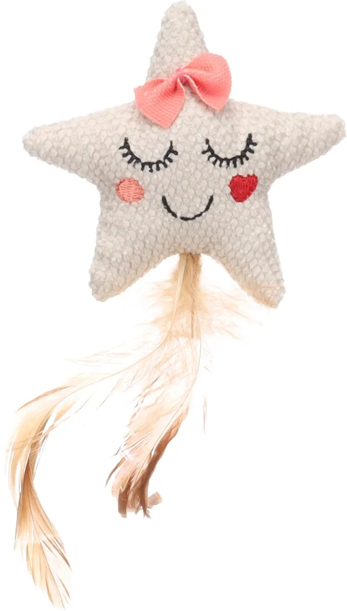 Flamingo Kattenspeelgoed Sterretje met Veertjes