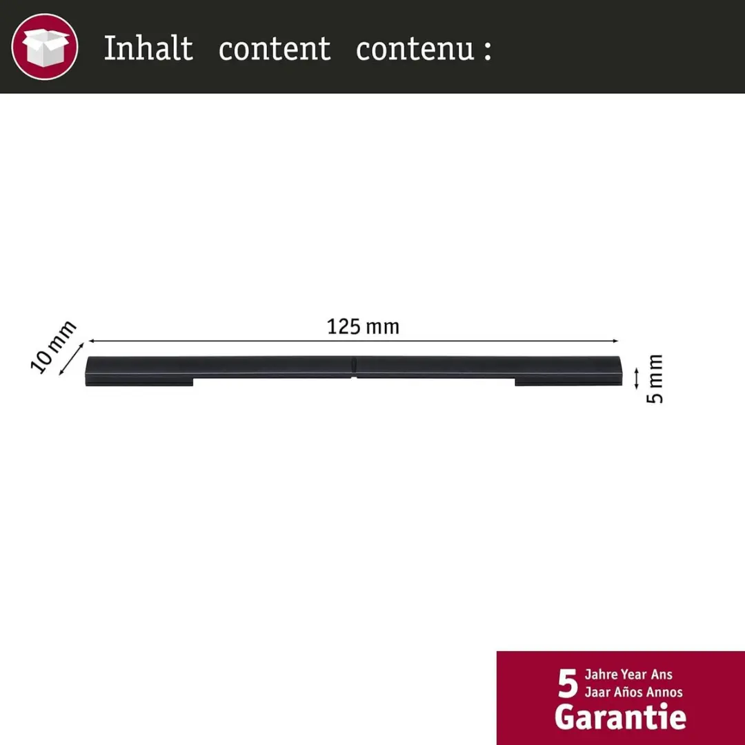 Paulmann Cover Connector-Inlay 95554 Afdekrail - Zwart/Transparant - afbeelding 2 van 5