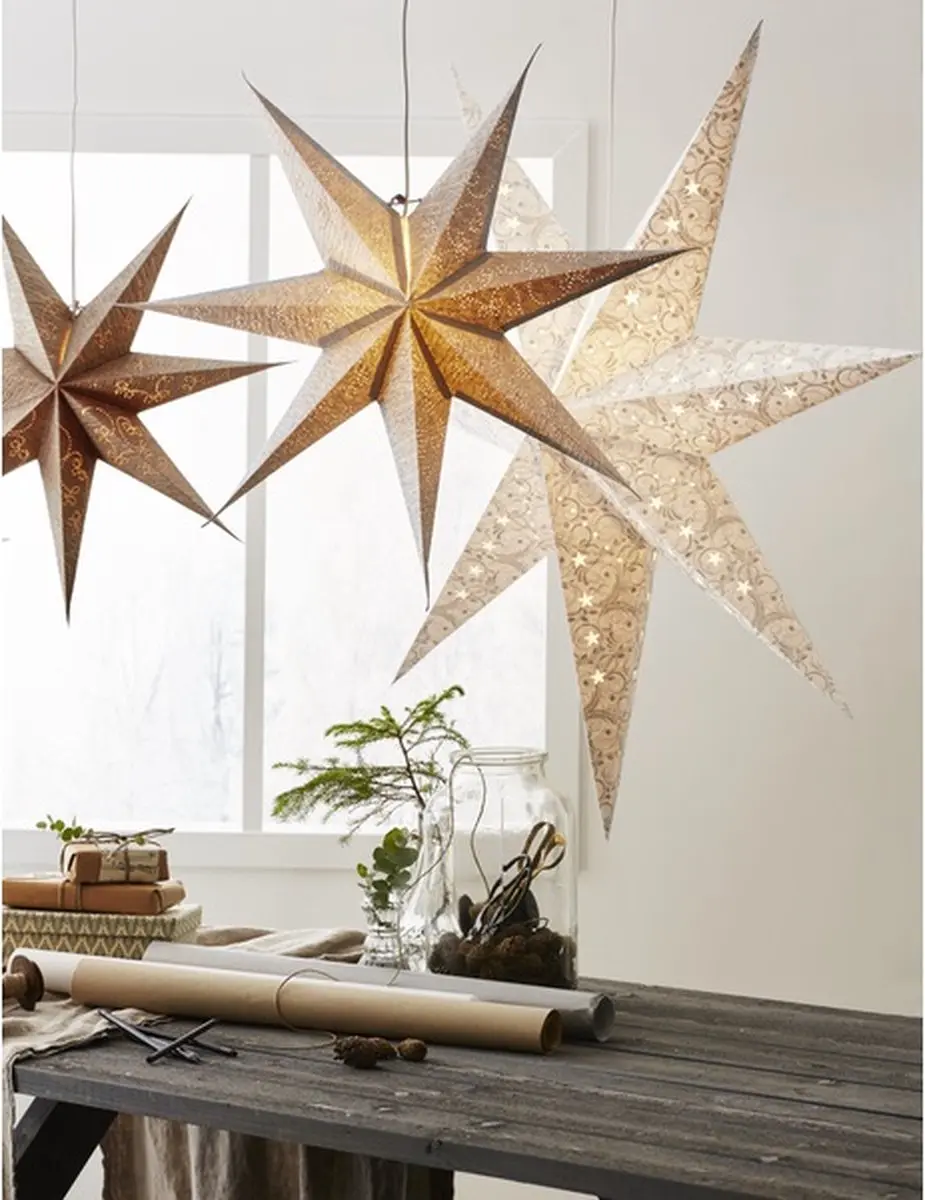 Star Trading Decorus Papieren Ster Wit 63x63cm