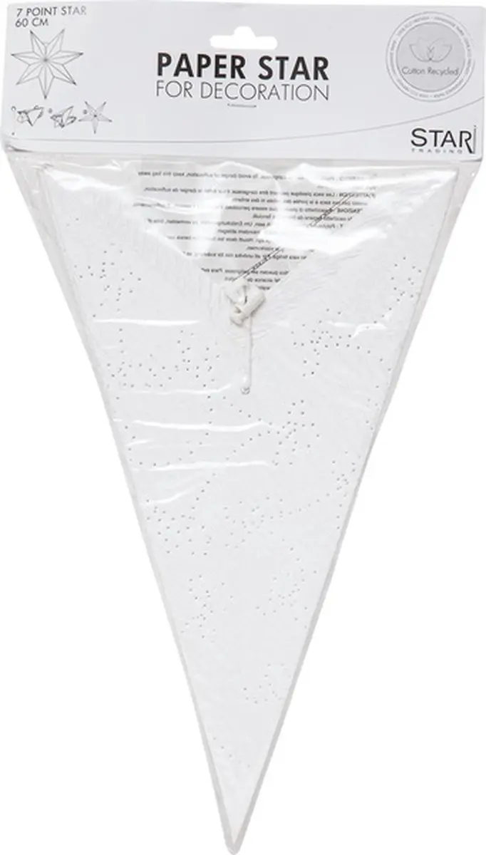 Star Trading Decorus Papieren Ster Wit 63x63cm - afbeelding 4 van 6